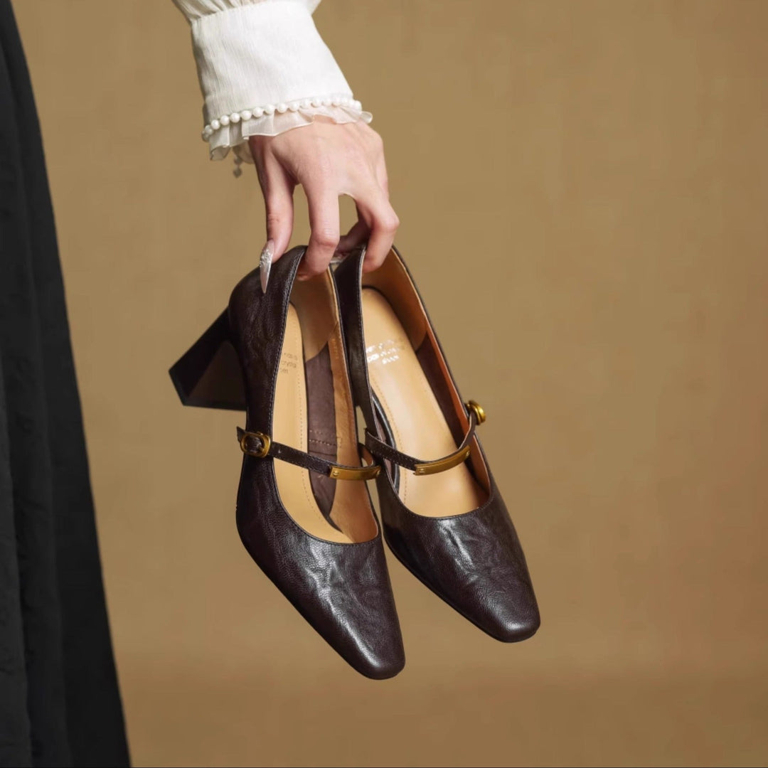 Emily | Timeless Buckle Mary Jane Heels