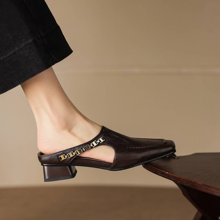 Annabel | Refined Square-Toe Mules