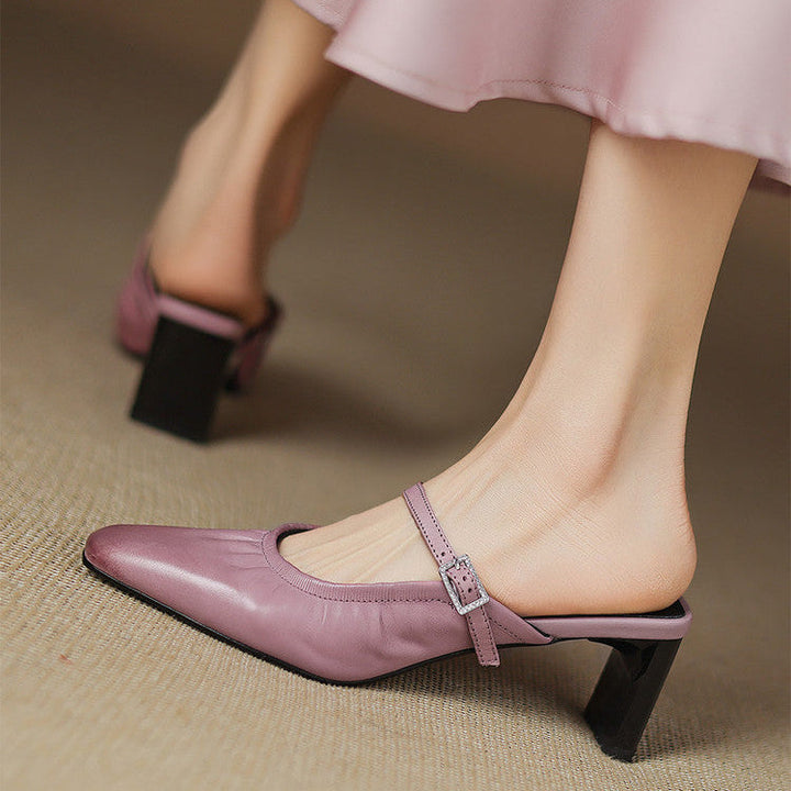 Juno | Ruched Strap Mules