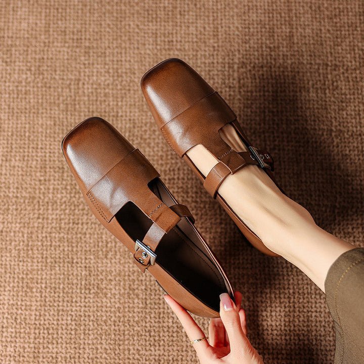 Adele | Buckled Slip-On Mules