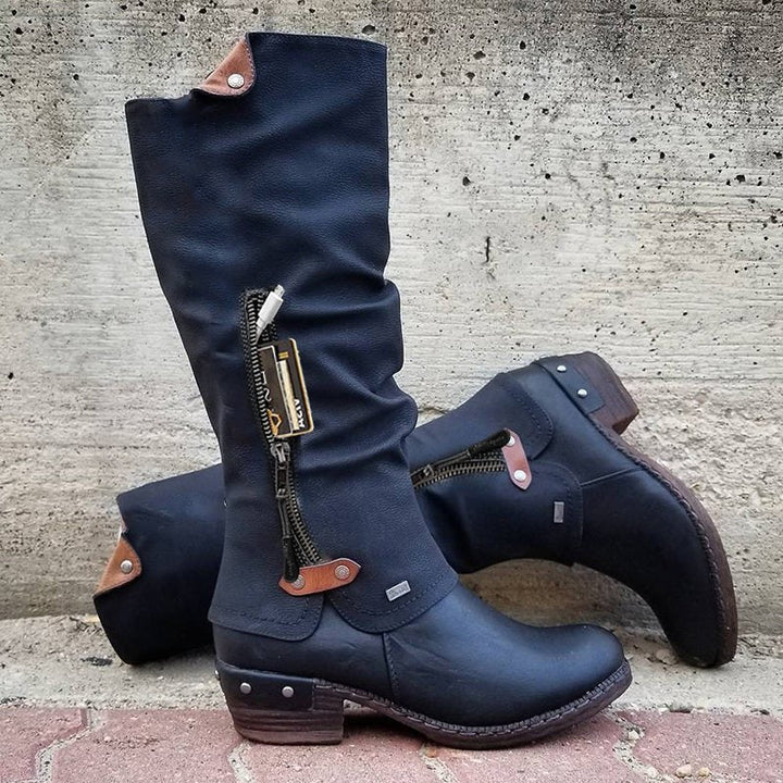 Donna | Zip-Detail Tall Boots