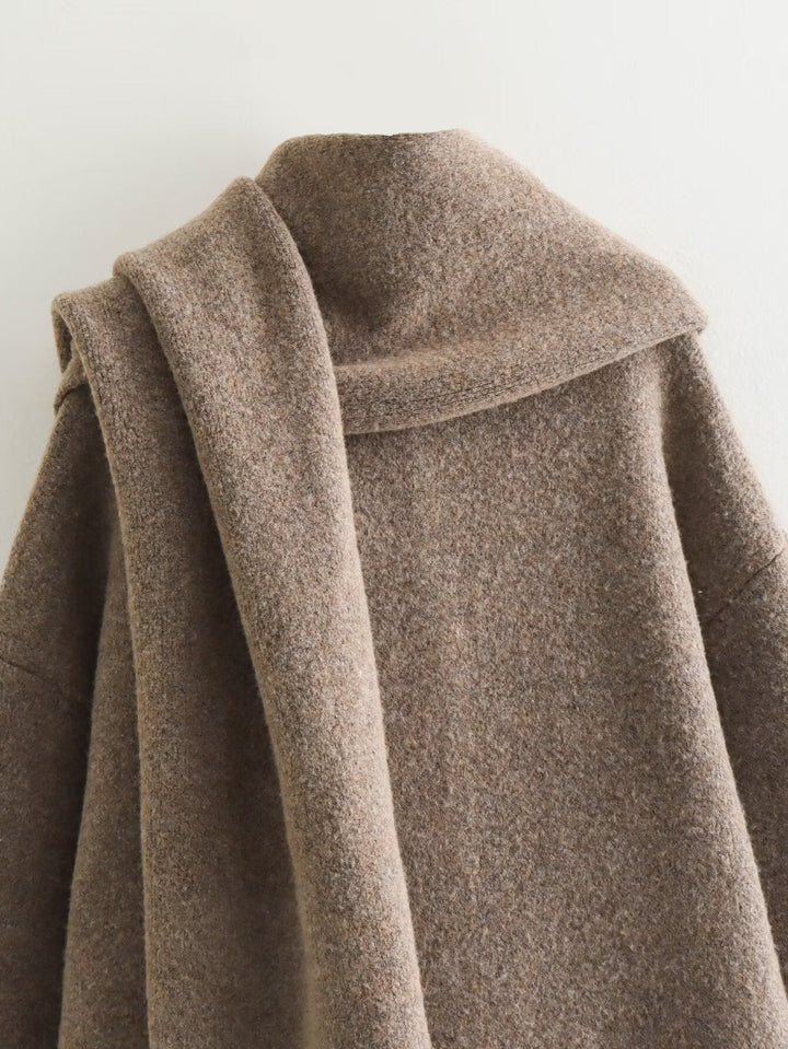 Wilma | Scarf-Collar Cocoon Coat