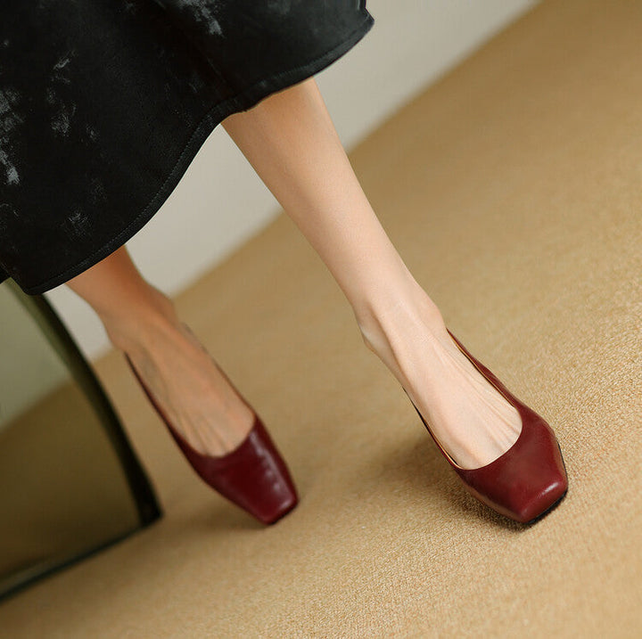 Edith | Square-Toe Block-Heel Slingbacks
