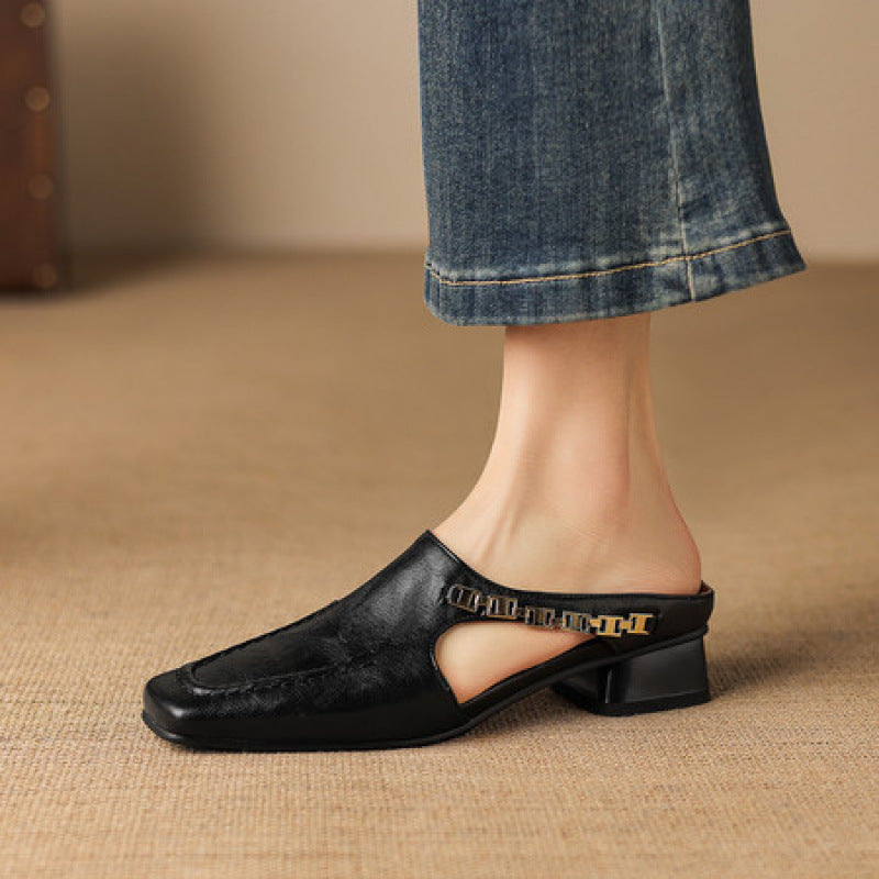 Annabel | Refined Square-Toe Mules