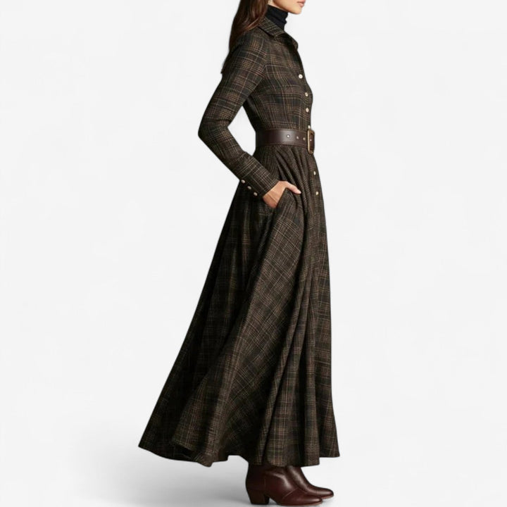 Henrietta | Heritage Plaid Maxi Shirt Dress