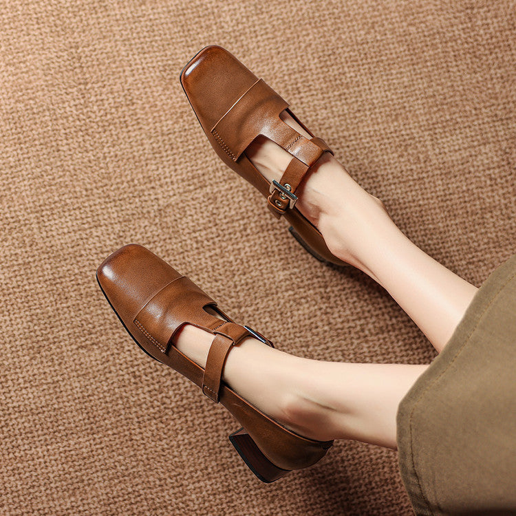 Adele | Buckled Slip-On Mules