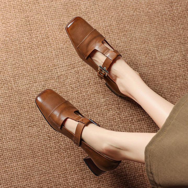 Adele | Buckled Slip-On Mules