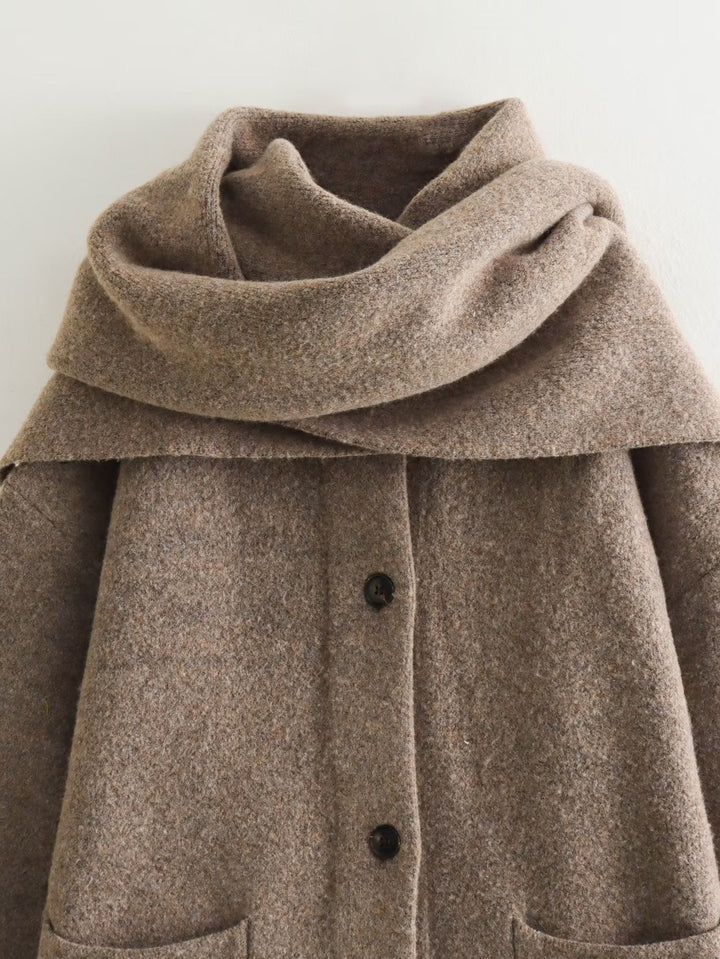Wilma | Scarf-Collar Cocoon Coat