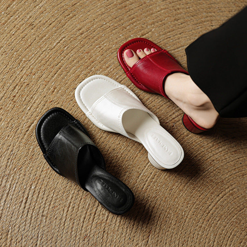 Belinda | Elegant Block-Heel Mules