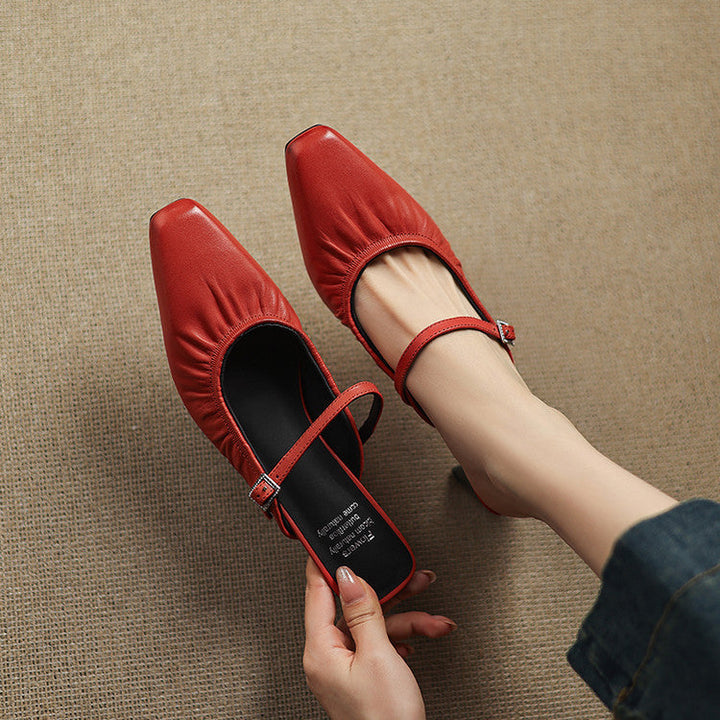 Juno | Ruched Strap Mules