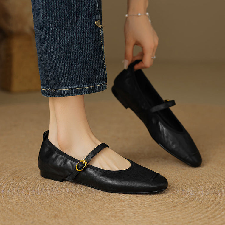 Romilly | Buckled Mary Jane Flats