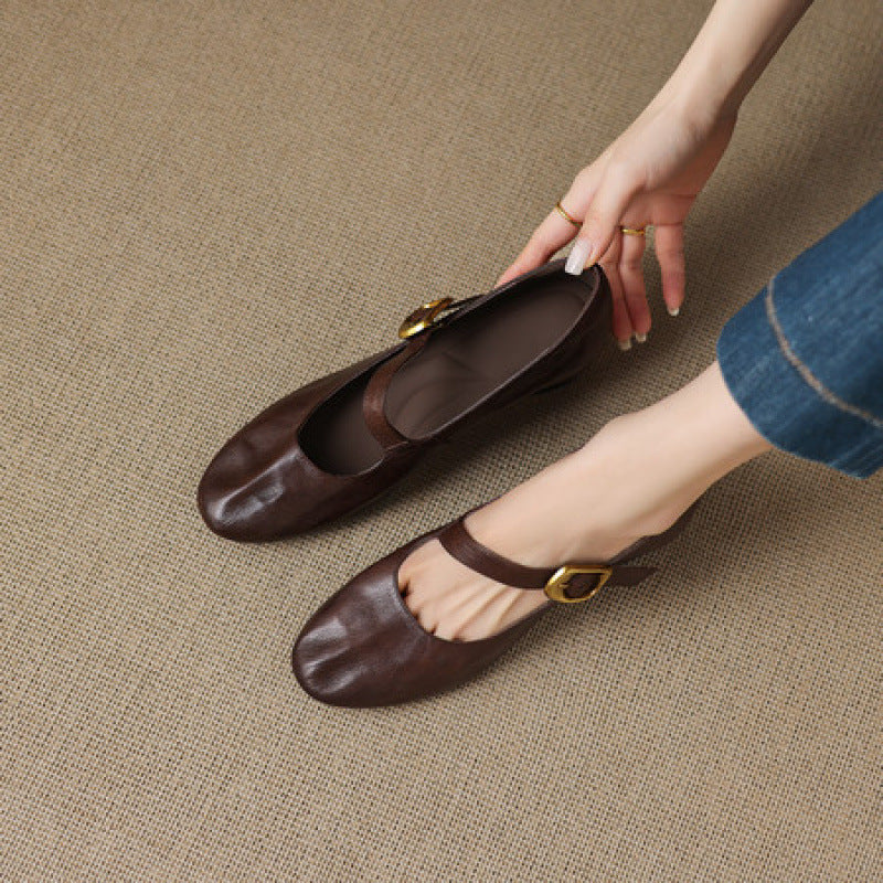Livia | Buckle-Strap Mary Jane Flats