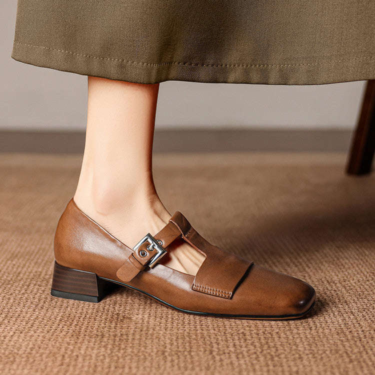 Adele | Buckled Slip-On Mules