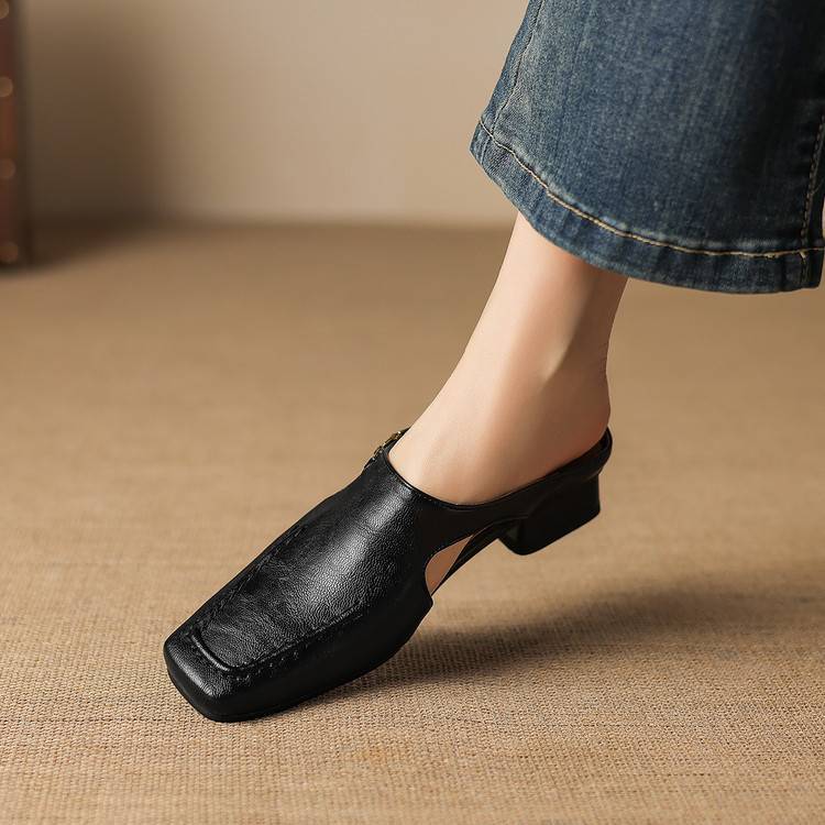 Annabel | Refined Square-Toe Mules