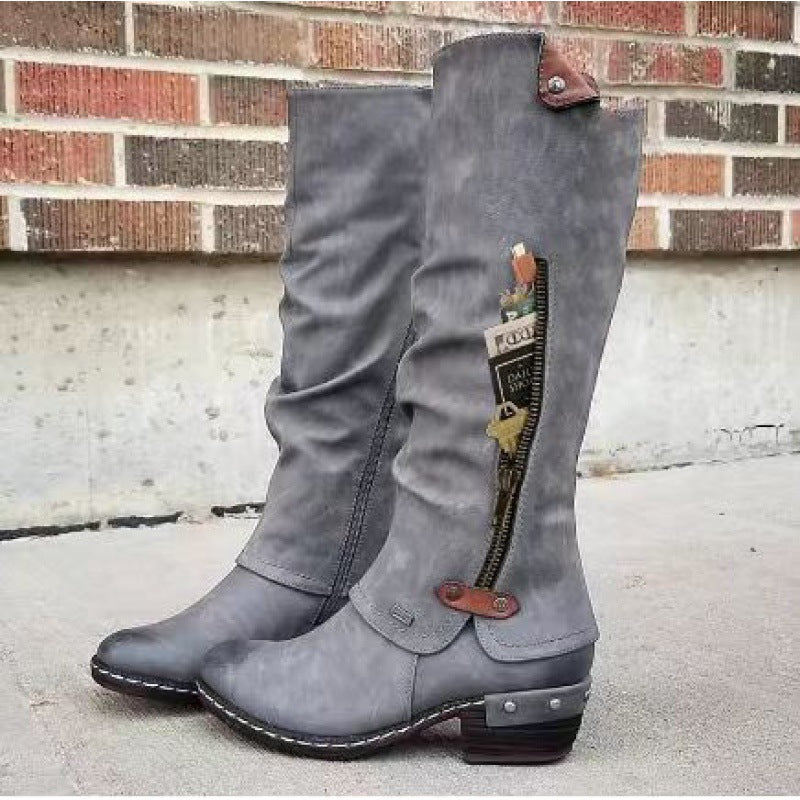Donna | Zip-Detail Tall Boots