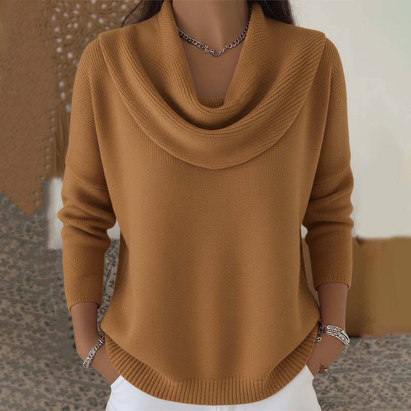 Barbara | Draped Cowl Neck Sweater