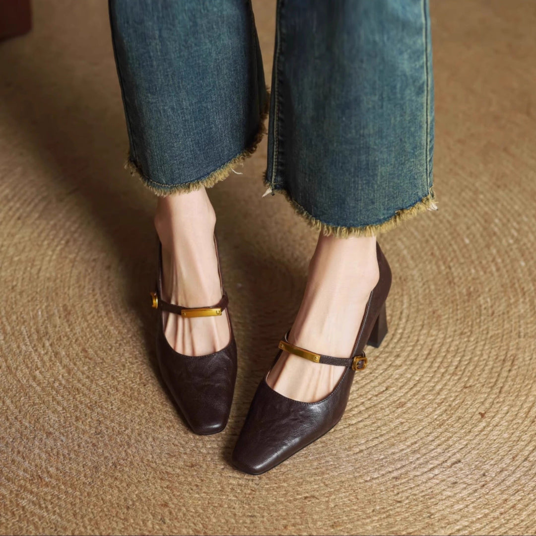 Emily | Timeless Buckle Mary Jane Heels