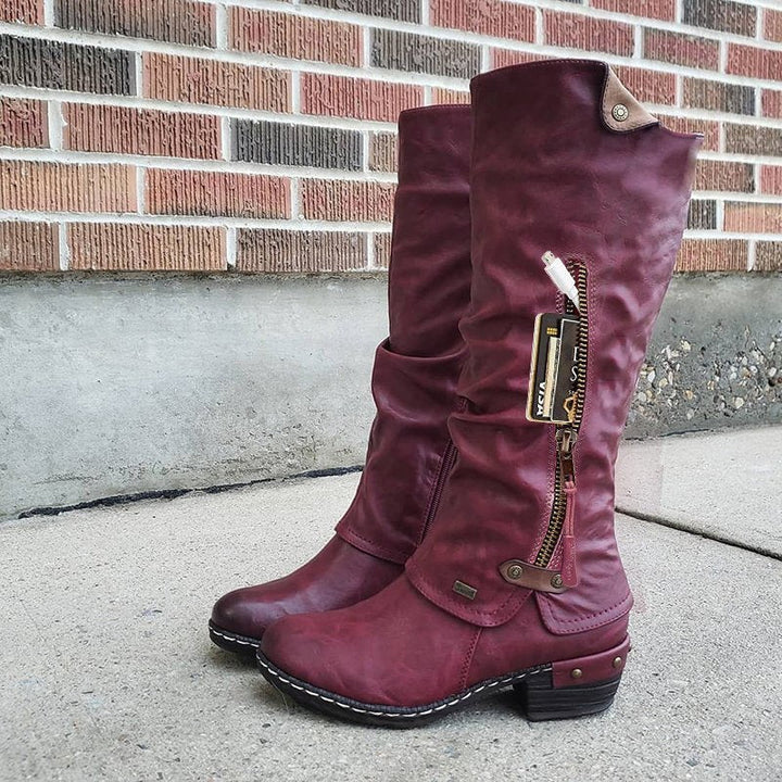 Donna | Zip-Detail Tall Boots