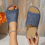 GINGER | FLORAL CUTOUT ORTHOPEDIC SLIDE SANDALS
