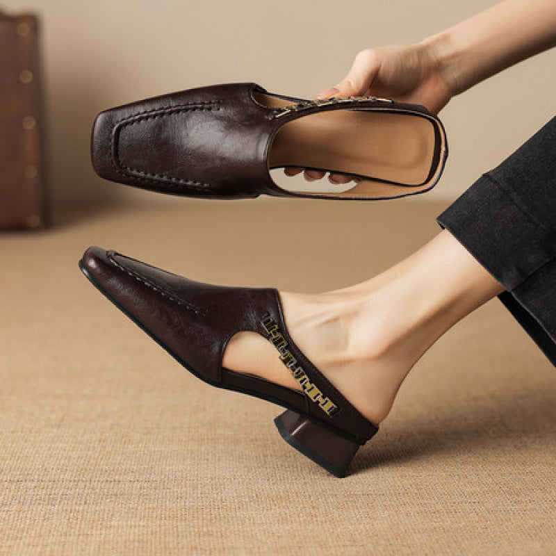 Annabel | Refined Square-Toe Mules