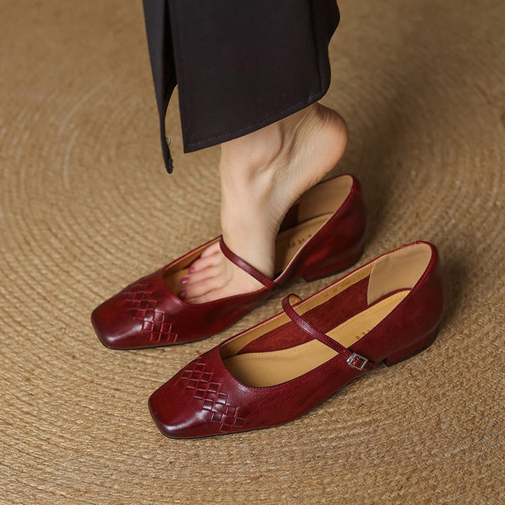 Joanna | Square-Toe Mary Jane Flats