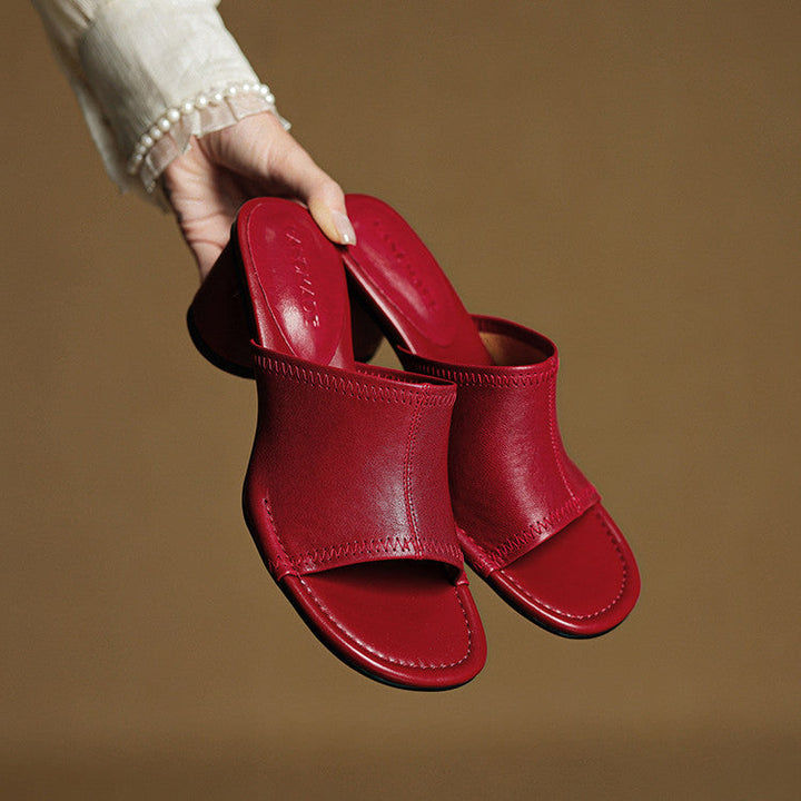 Belinda | Elegant Block-Heel Mules