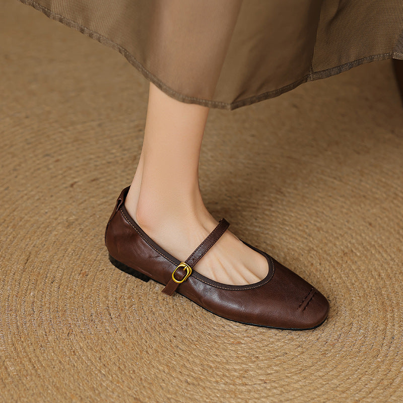 Romilly | Buckled Mary Jane Flats