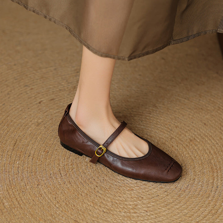 Romilly | Buckled Mary Jane Flats