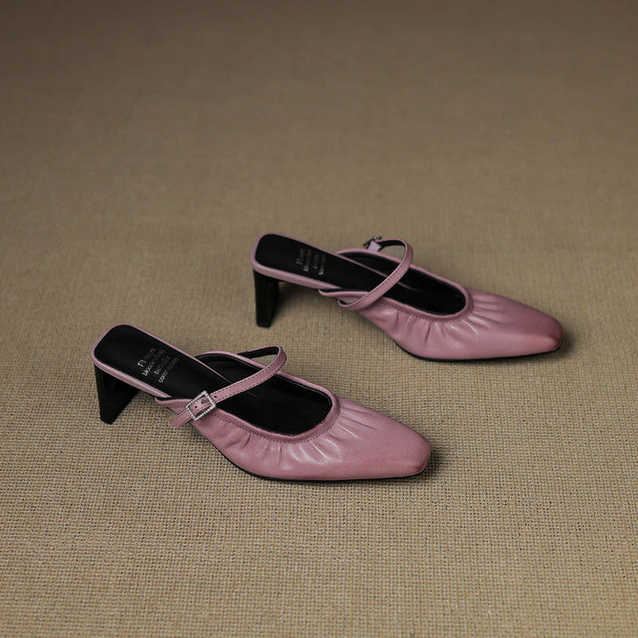 Juno | Ruched Strap Mules