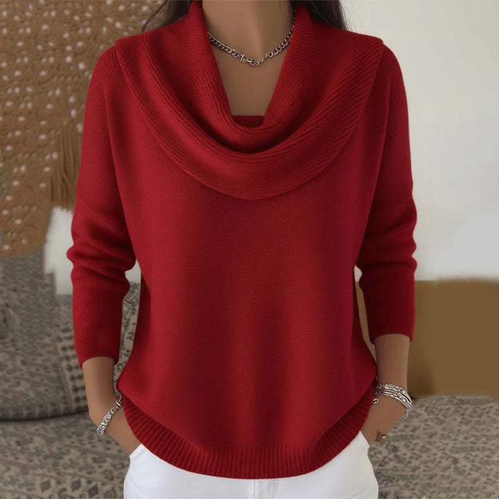 Barbara | Draped Cowl Neck Sweater