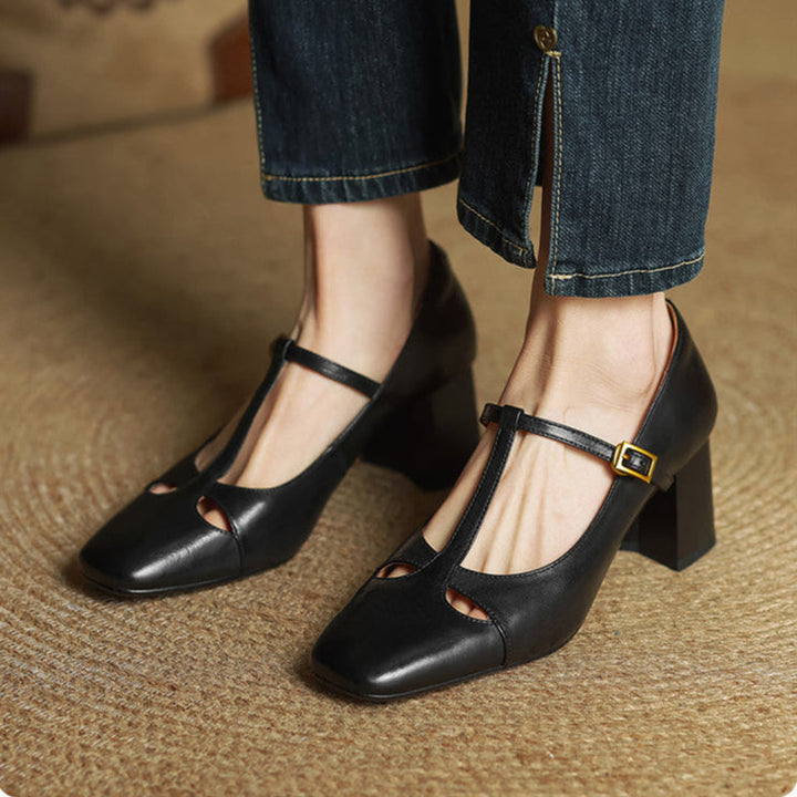 Blair | Elegant T-Strap Heels