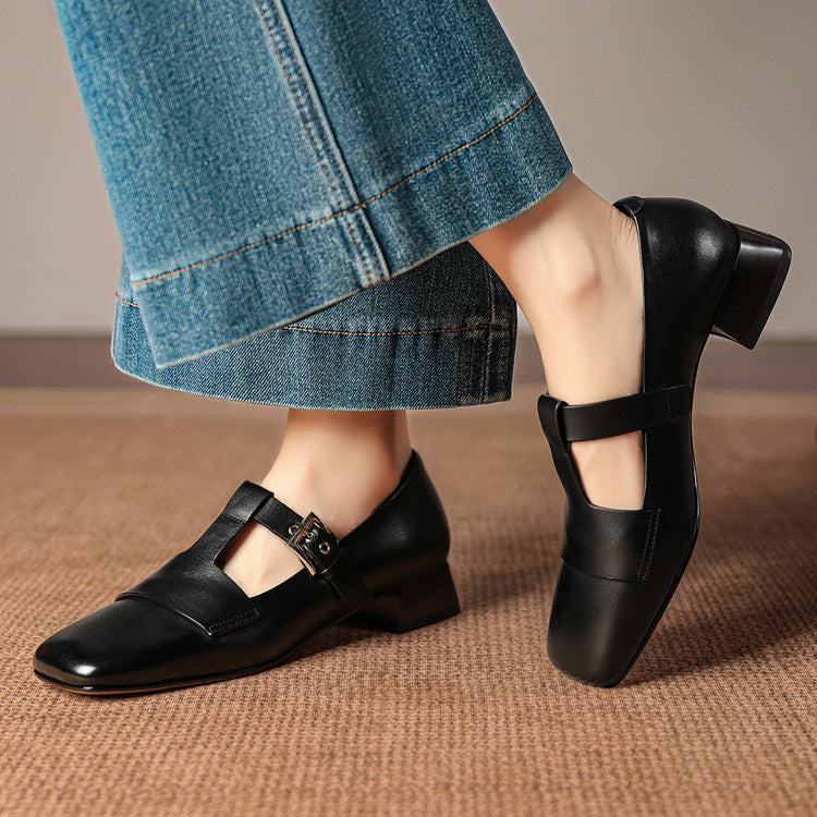 Adele | Buckled Slip-On Mules