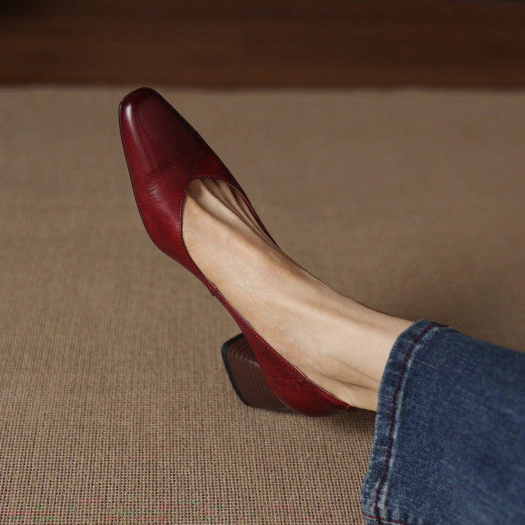 Iris | Refined Block-Heel Pumps