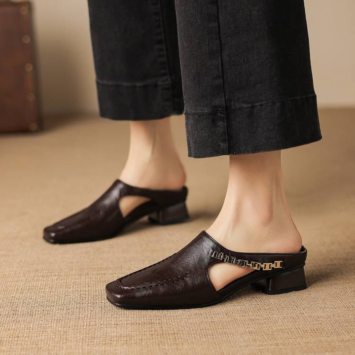 Annabel | Refined Square-Toe Mules