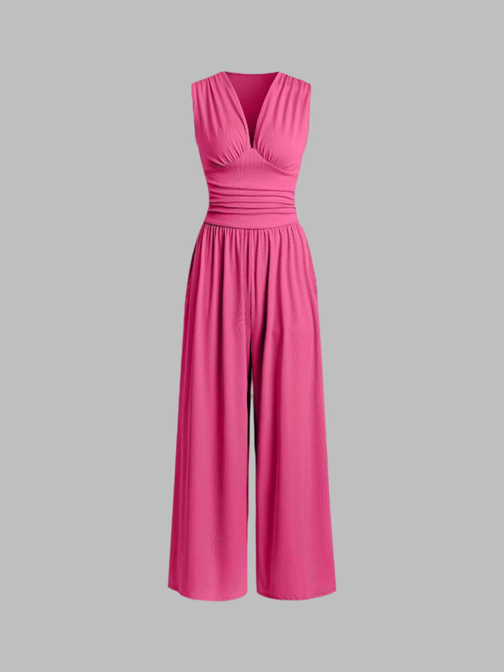 Nora | Women's Sleeveless Wide-Leg Jumpsuit