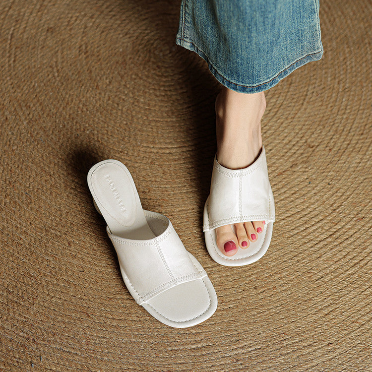 Belinda | Elegant Block-Heel Mules