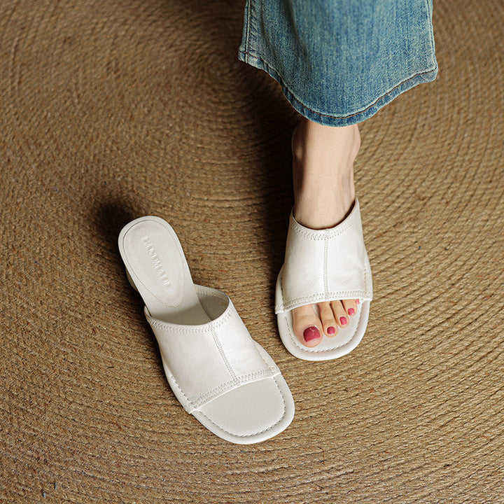 Belinda | Elegant Block-Heel Mules