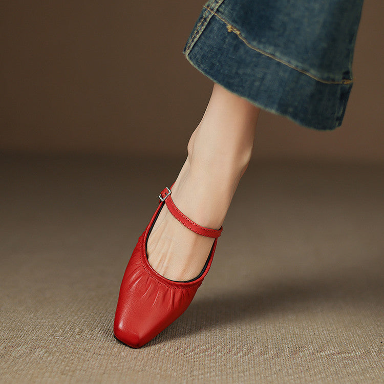 Juno | Ruched Strap Mules