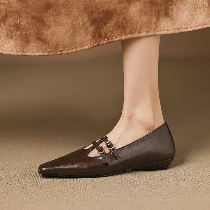 Frances | Buckled Pointed-Toe Mules
