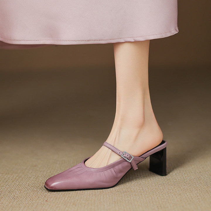 Juno | Ruched Strap Mules