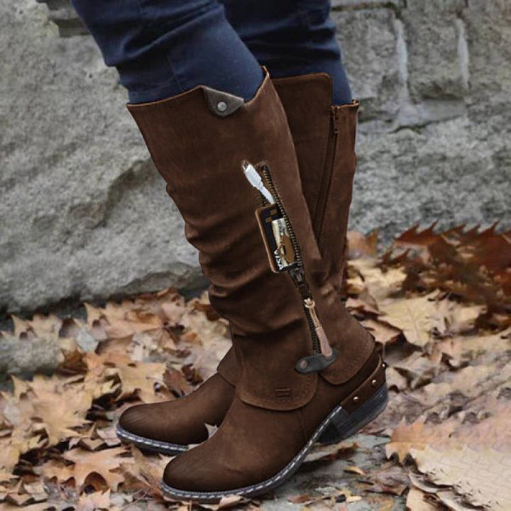 Donna | Zip-Detail Tall Boots