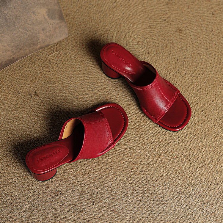 Belinda | Elegant Block-Heel Mules