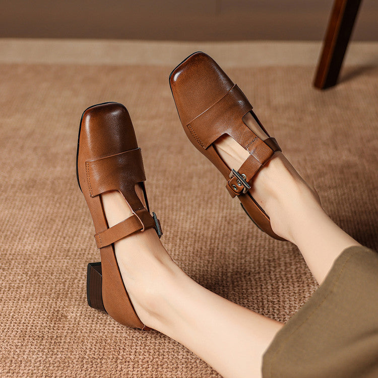 Adele | Buckled Slip-On Mules