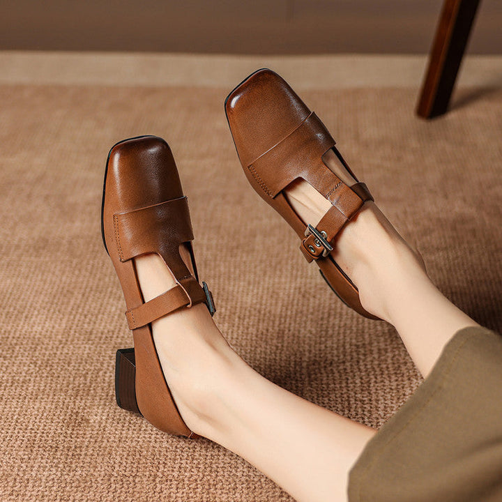 Adele | Buckled Slip-On Mules