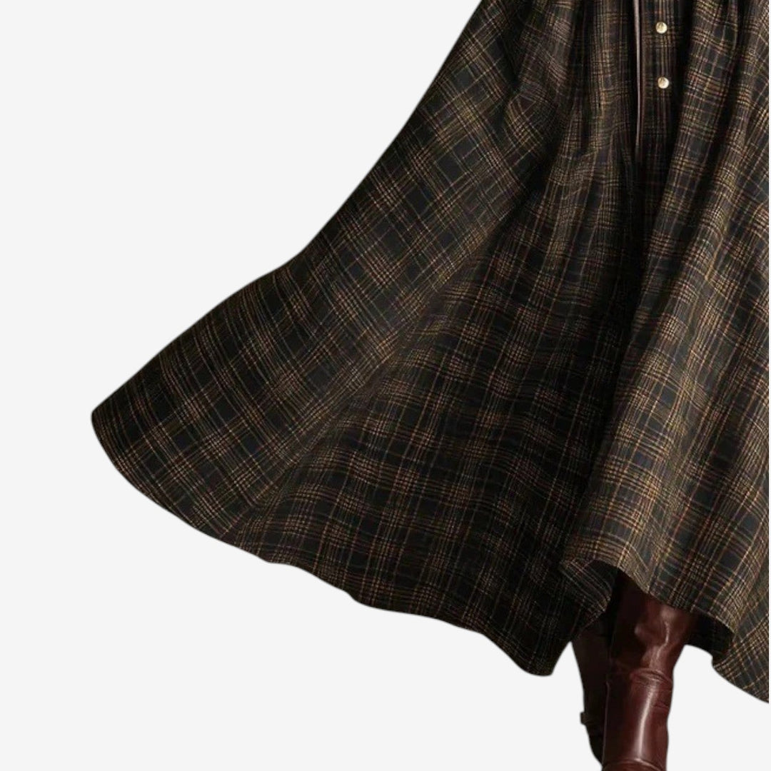 Henrietta | Heritage Plaid Maxi Shirt Dress