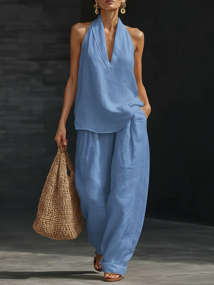 Lena | Relaxed Halter Two-Piece Set