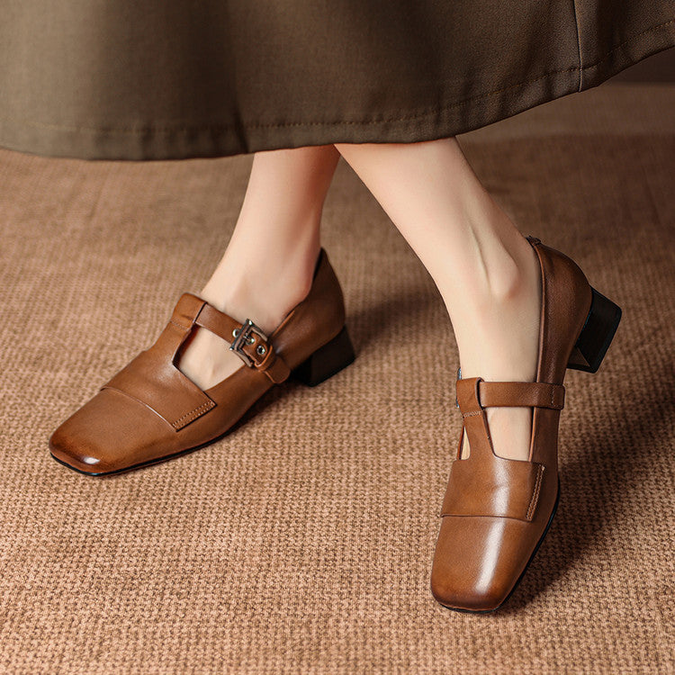 Adele | Buckled Slip-On Mules