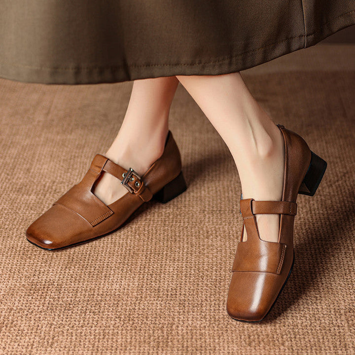 Adele | Buckled Slip-On Mules