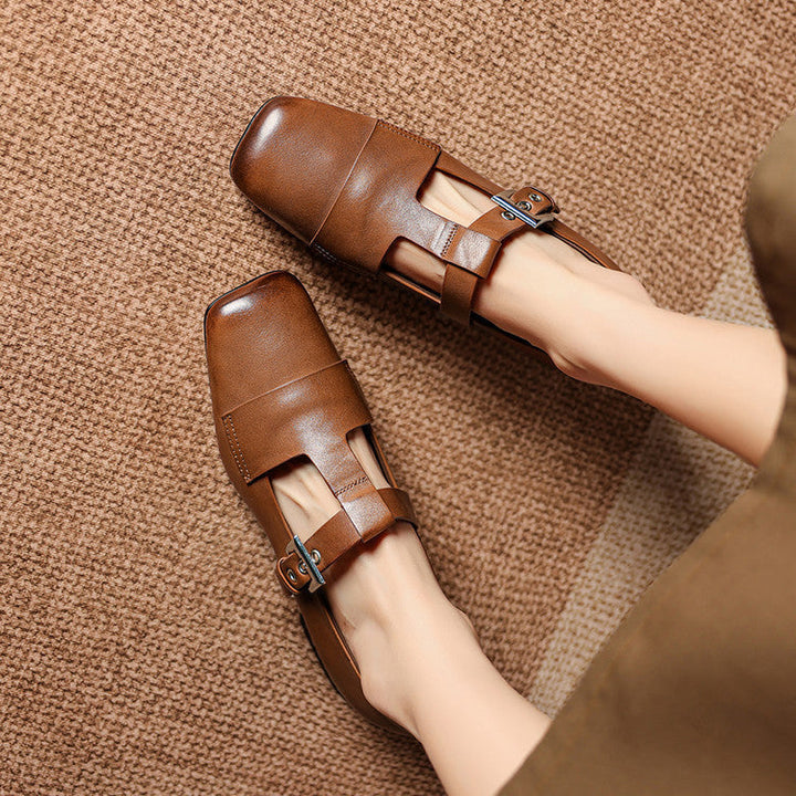 Adele | Buckled Slip-On Mules