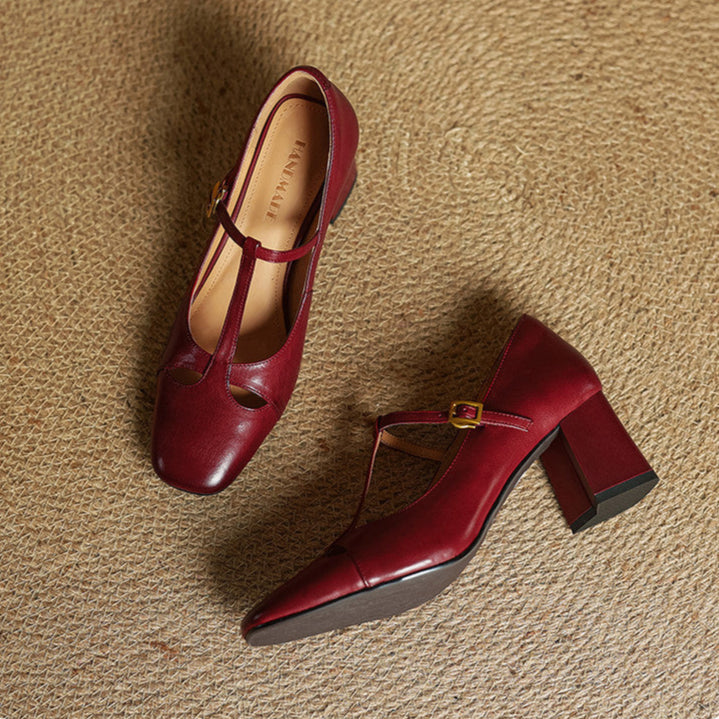 Blair | Elegant T-Strap Heels